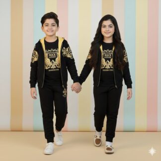 3-Piece Premium Kids Dress Set – Style, Comfort & Winter Warmth in One!